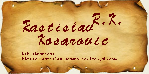 Rastislav Košarović vizit kartica